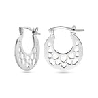 Oorringen zilver gerhodineerd