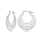 Oorringen zilver gerhodineerd