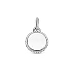 Graveerhanger rondje zilver gerhodineerd