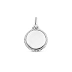 Graveerhanger rondje zilver gerhodineerd