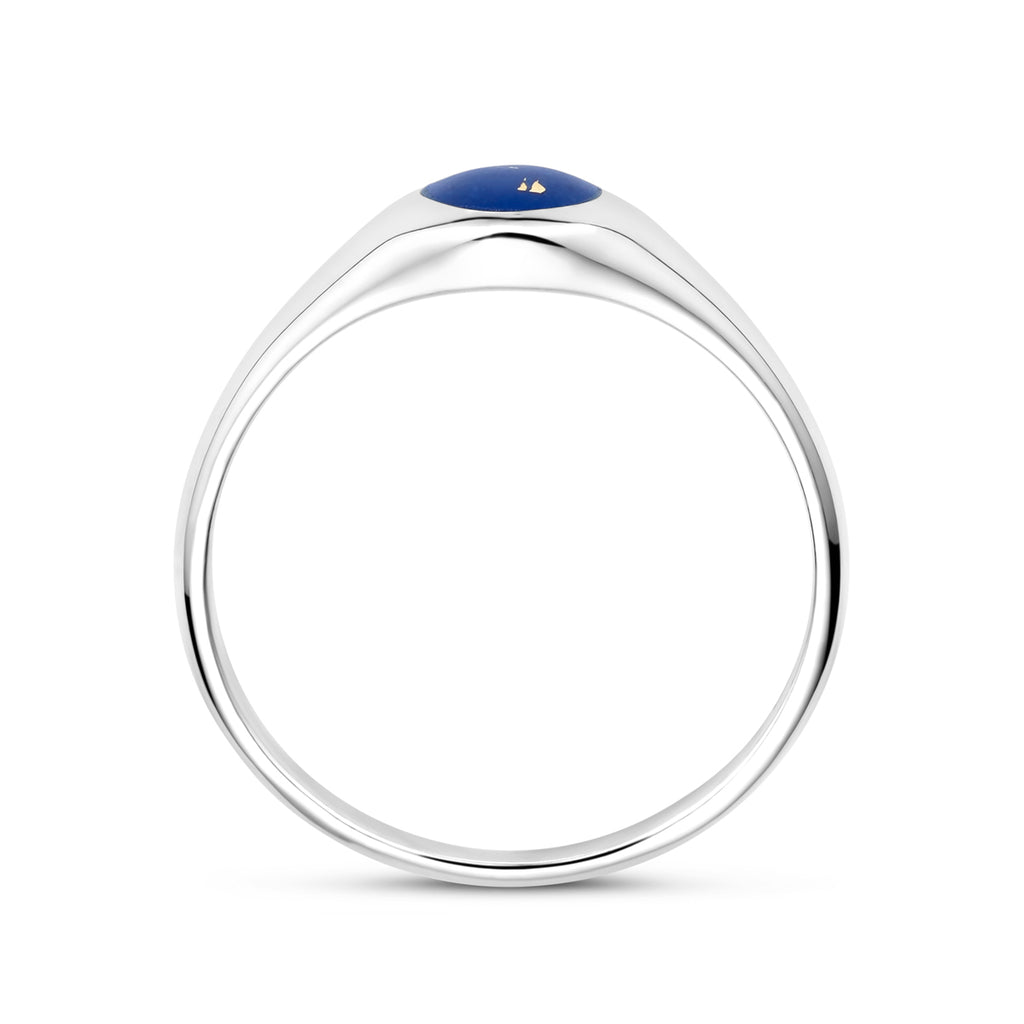 Ring lapis zilver gerhodineerd