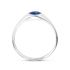 Ring lapis zilver gerhodineerd
