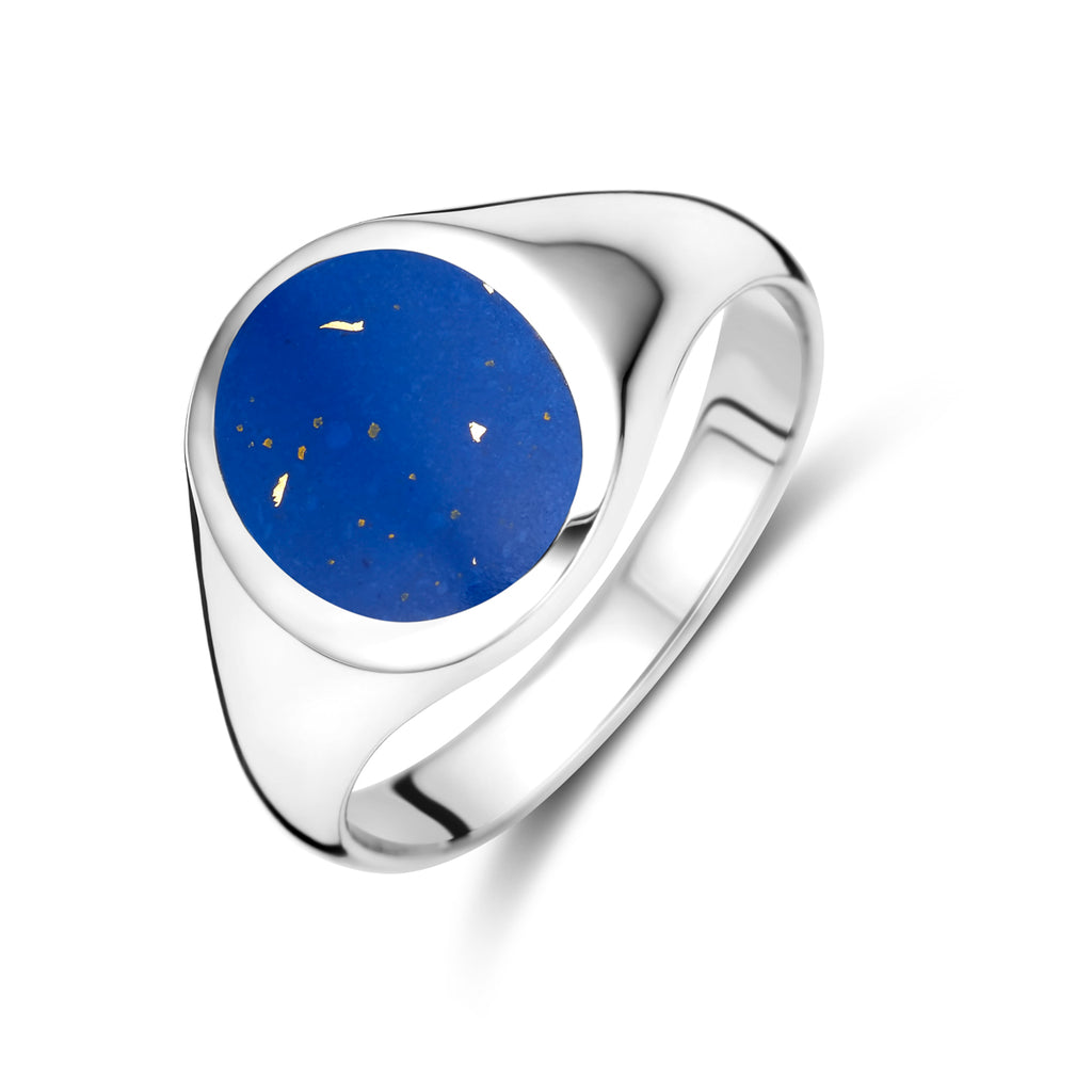 Ring lapis zilver gerhodineerd