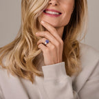 Ring lapis zilver gerhodineerd