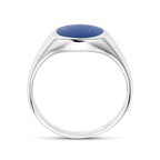 Ring lapis zilver gerhodineerd