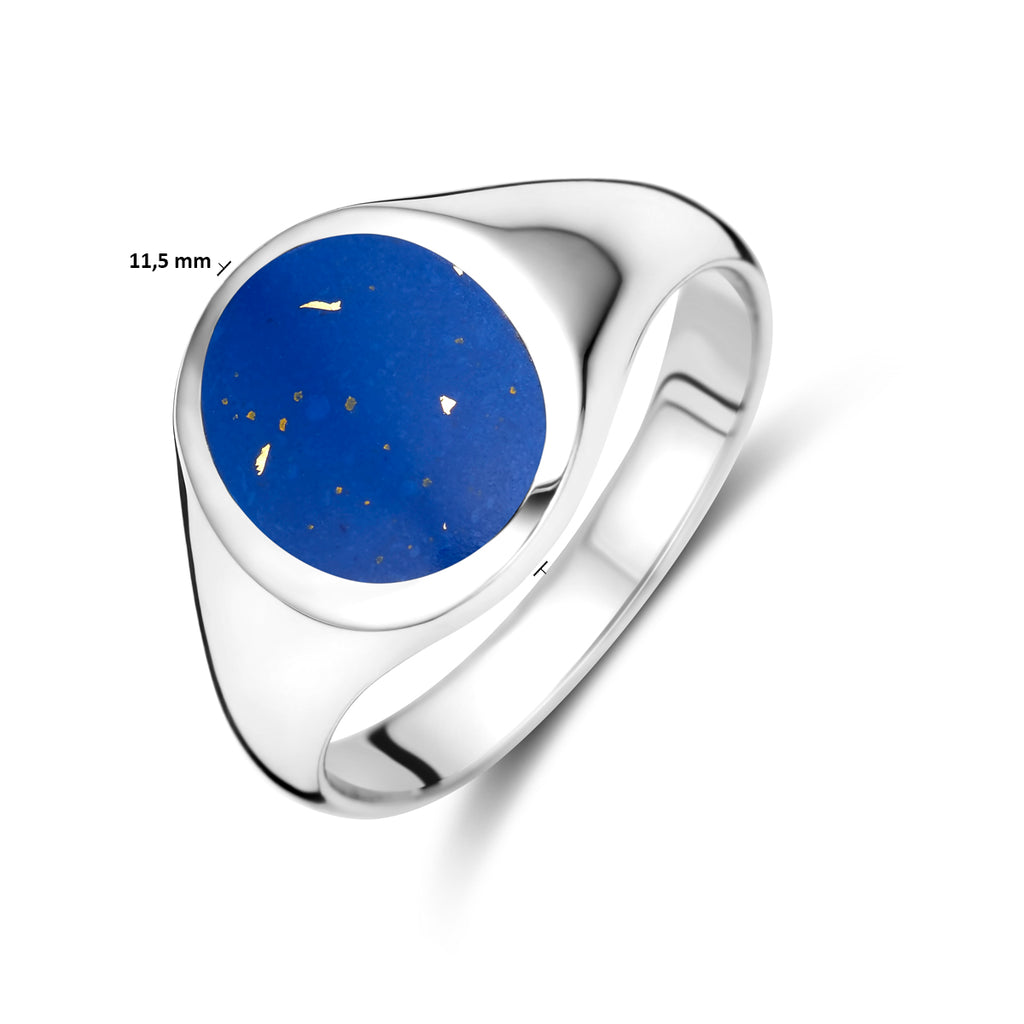 Ring lapis zilver gerhodineerd
