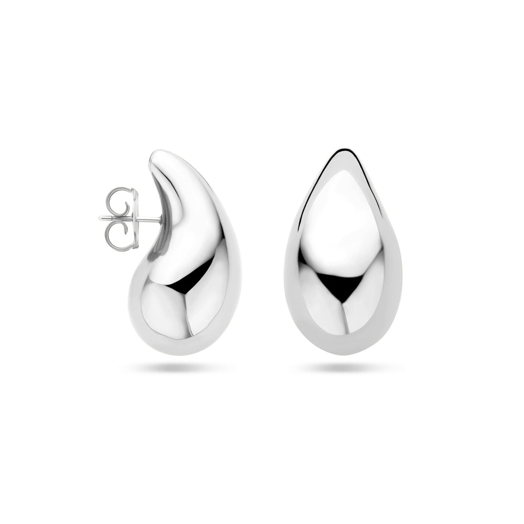 Oorknoppen druppel zilver gerhodineerd