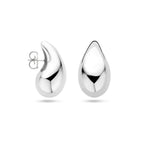 Oorknoppen druppel zilver gerhodineerd