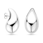Oorknoppen druppel zilver gerhodineerd