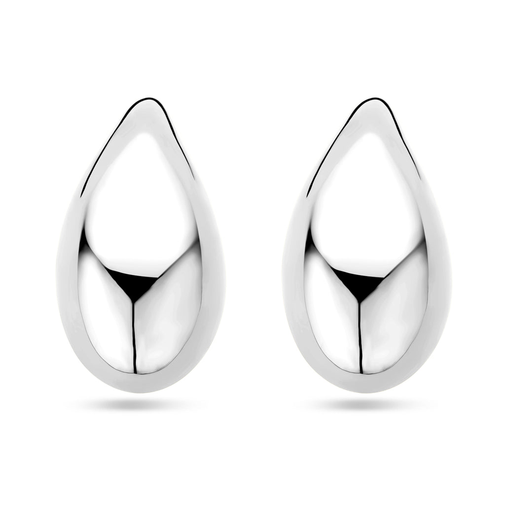 Oorknoppen druppel zilver gerhodineerd