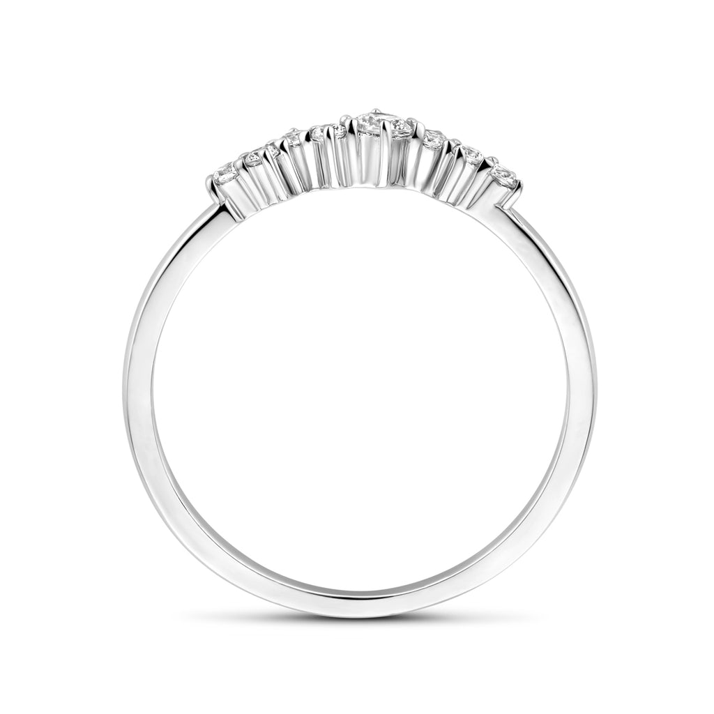 Ring zirkonia zilver gerhodineerd