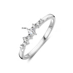 Ring zirkonia zilver gerhodineerd