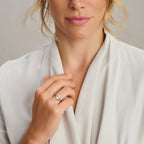 Ring wit zirkonia halo zilver gerhodineerd