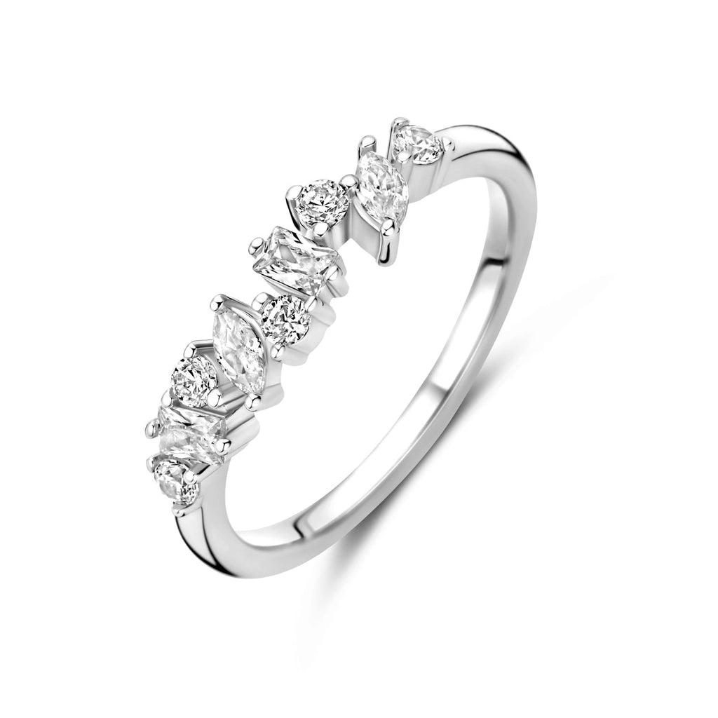 Ring zirkonia zilver gerhodineerd