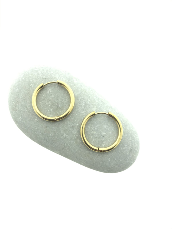 Edelstalen klapcreolen 23 mm