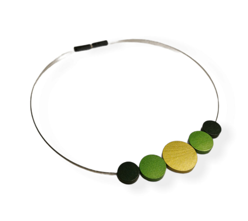 Tjongejonge collier cirkels blauw