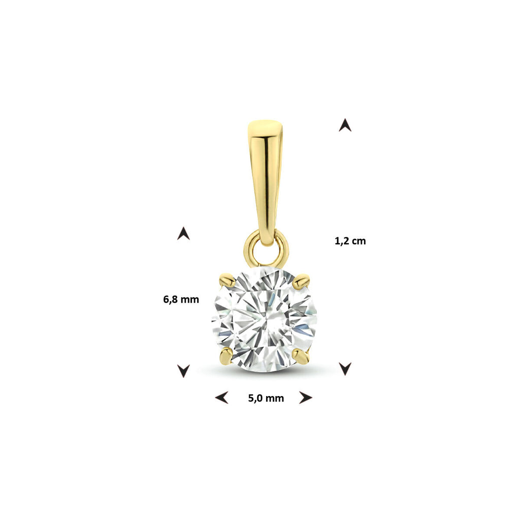 Anhänger Zirkonia 14K Gelbgold