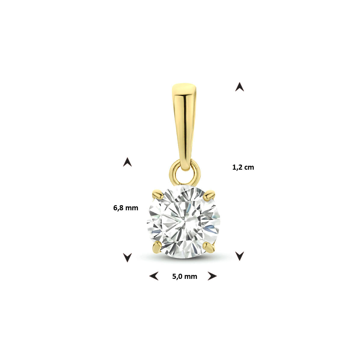 Anhänger Zirkonia 14K Gelbgold