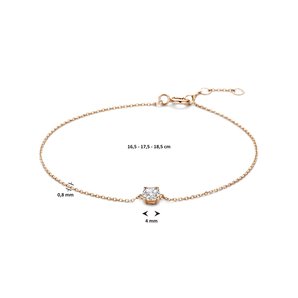 Armband 16,5 - 17,5 - 18,5 cm 14K Gelbgold