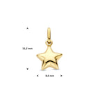 Anhänger Stern 11 mm 14K Gelbgold