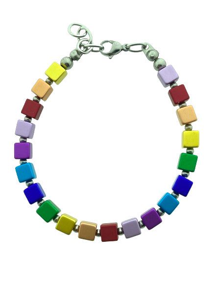 Armband kleine vierkante blokjes