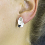 Oorstekers drieluik zilver met oxy