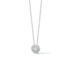 collier lab grown diamant 40 - 42 - 44 cm 0.33ct h si halo 14K witgoud met palladium