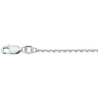 Anker, diamantgeschliffen, 1,7 mm, Silber, rhodiniert