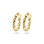 9k oorringen gedraaid 20,5 mm 9K geel