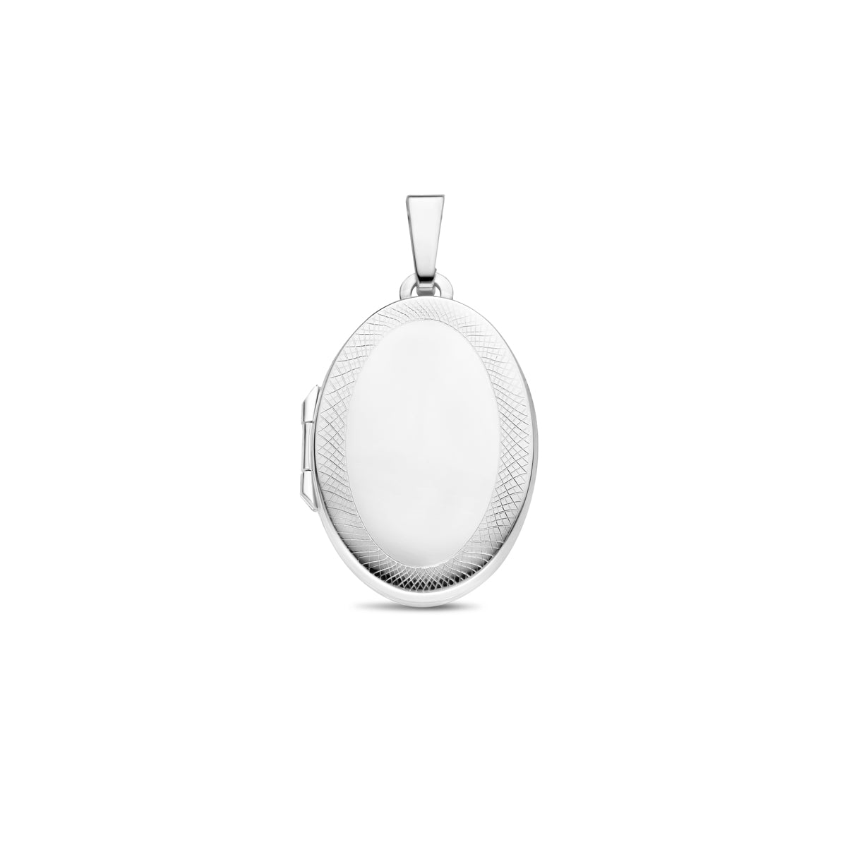 medaillon ovaal 23,5 mm zilver gerhodineerd