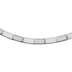 Halskette poliert/matt 4,5 mm 45 cm Silber rhodiniert
