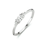 Ring Trilogie Zirkonia Silber rhodiniert