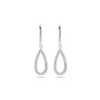 oorhangers zirkonia brisur haak 38 mm zilver gerhodineerd