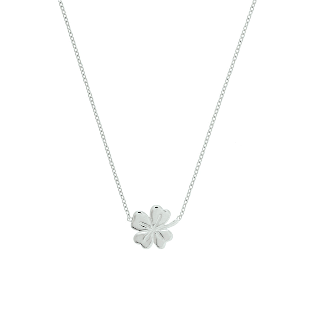 Halskette Kleeblatt 1,3 mm 40 + 5 cm Silber rhodiniert