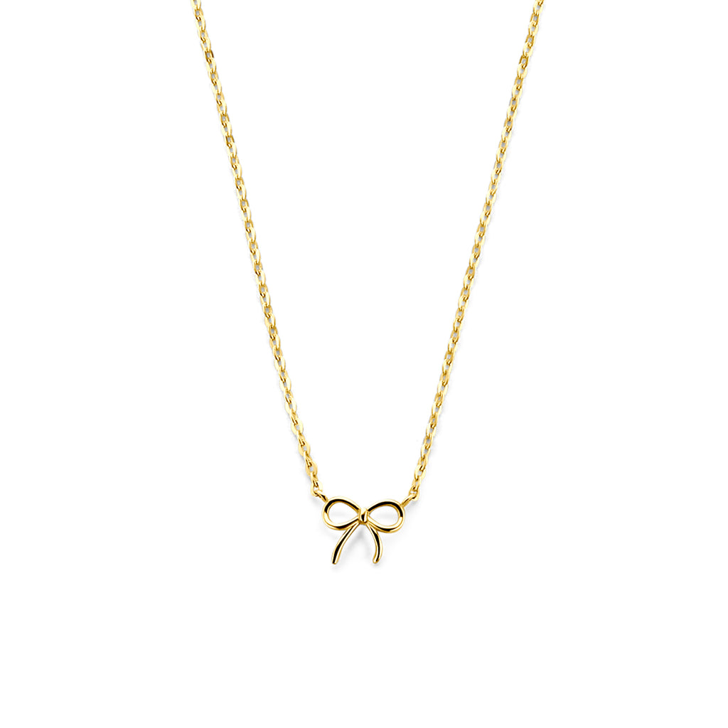 9 Karat Halskette Schleife 41 - 43 - 45 cm 9K gelb