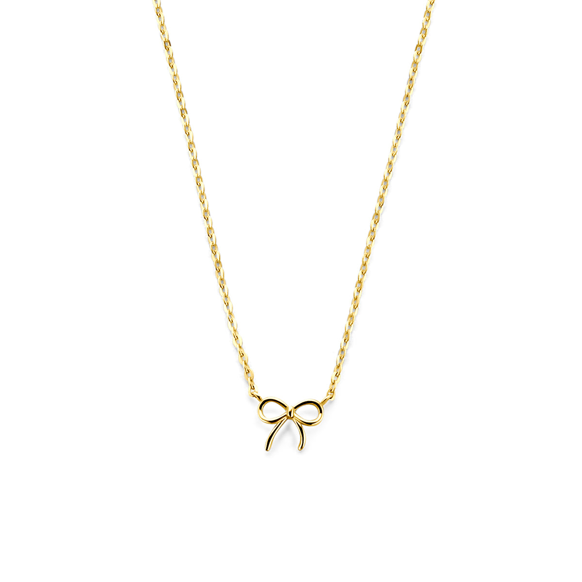 9 Karat Halskette Schleife 41 - 43 - 45 cm 9K gelb