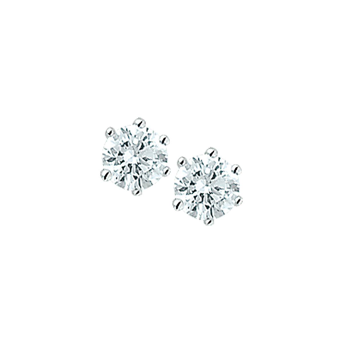 Ohrstecker Zirkonia Silber rhodiniert