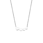 Halskette Herzen 40 + 4 cm Silber rhodiniert