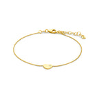 9k armband hartje zirkonia 16 + 3 cm 9K geel