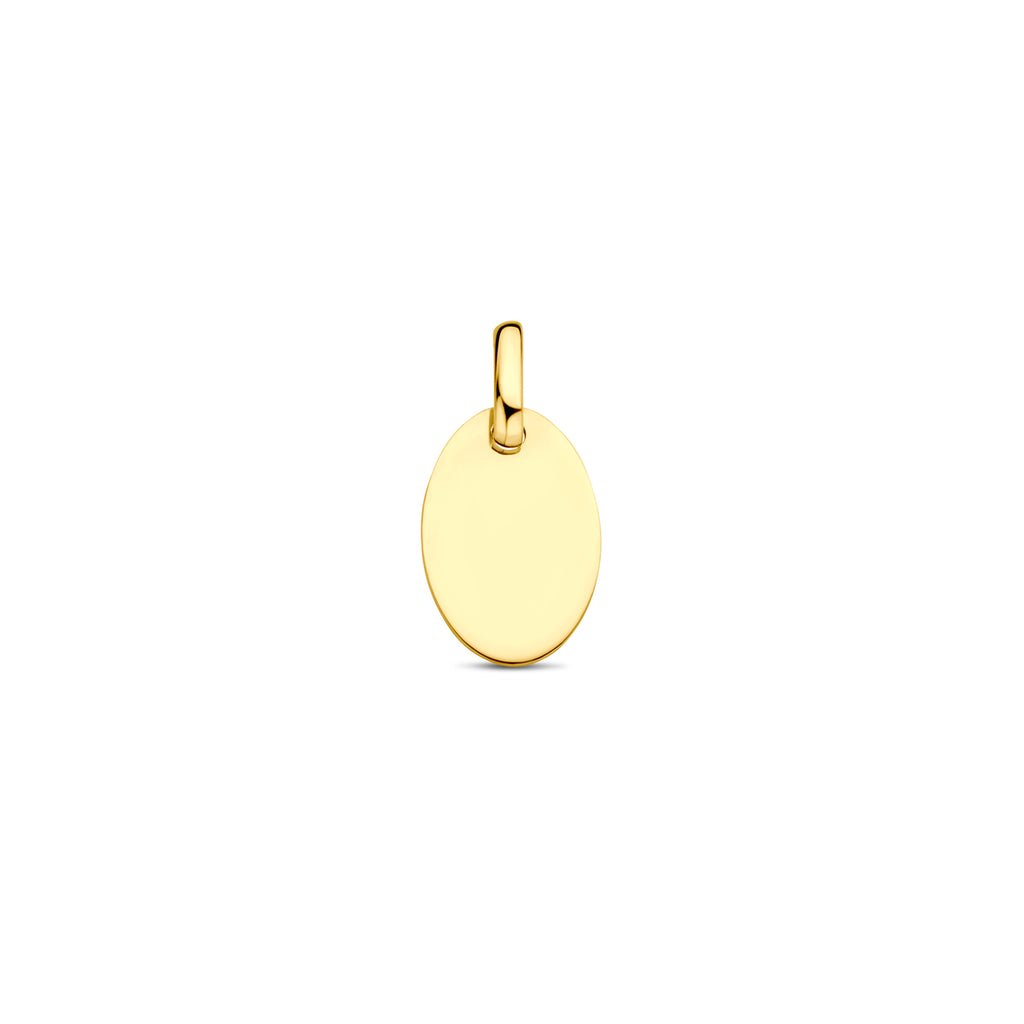 Gravuranhänger oval 14K Gelbgold