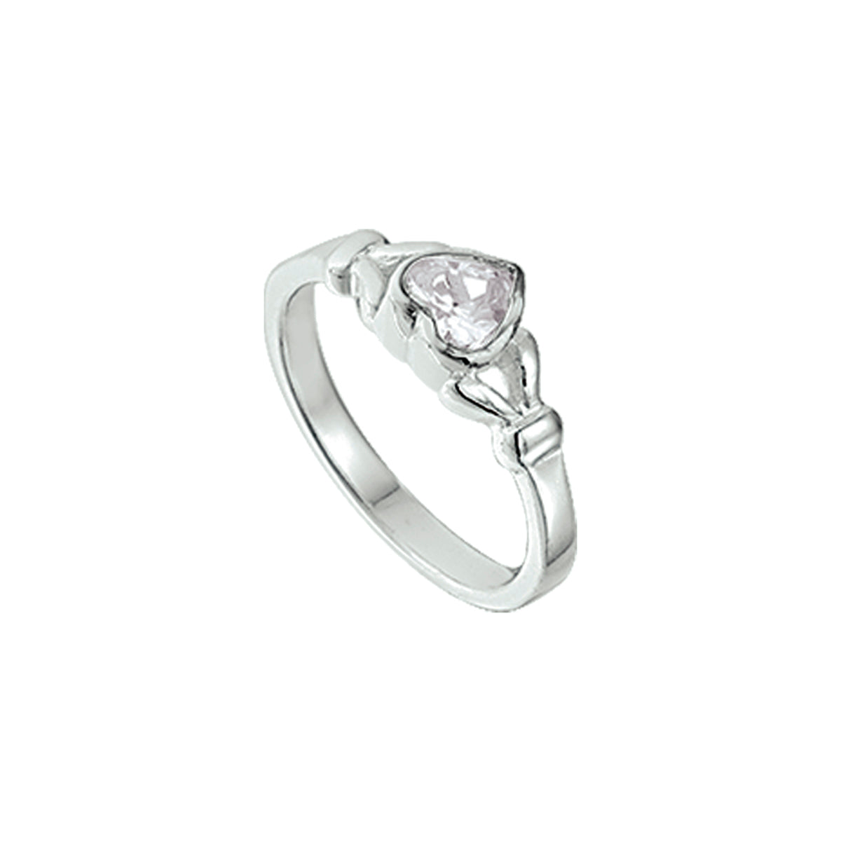 Ring Herz Zirkonia silber weiß