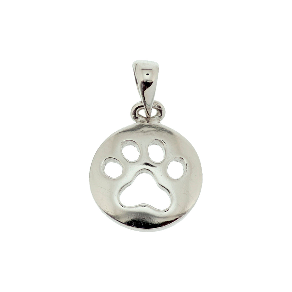 hanger hondenpoot zilver gerhodineerd