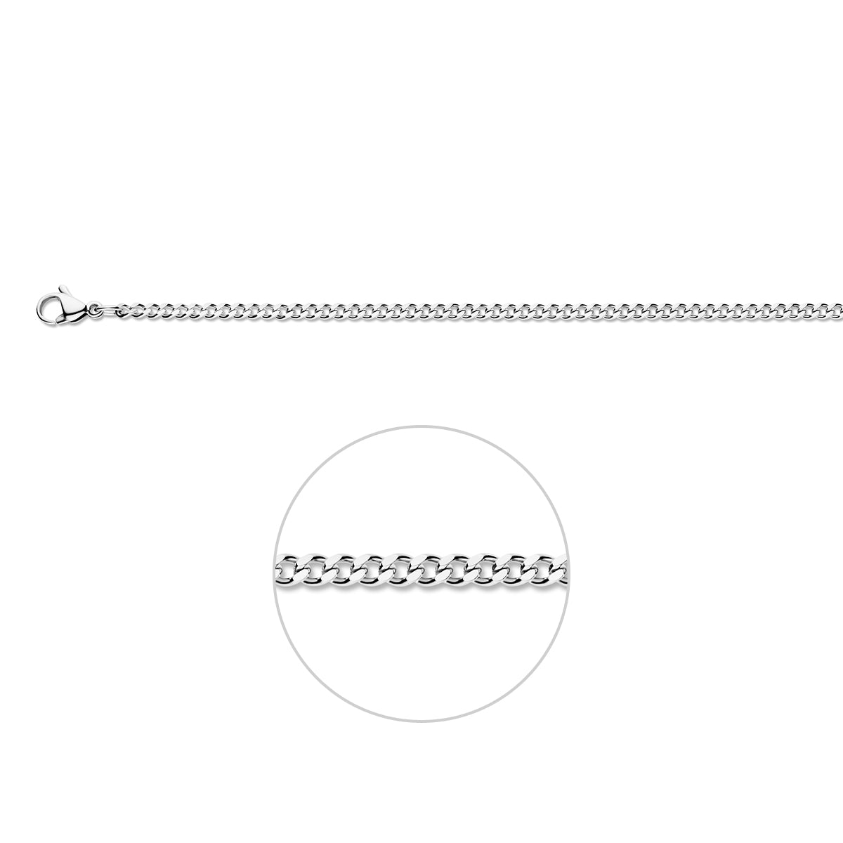 gourmette geslepen 3,0 mm edelstaal