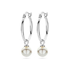 oorringen synth. parel zilver gerhodineerd