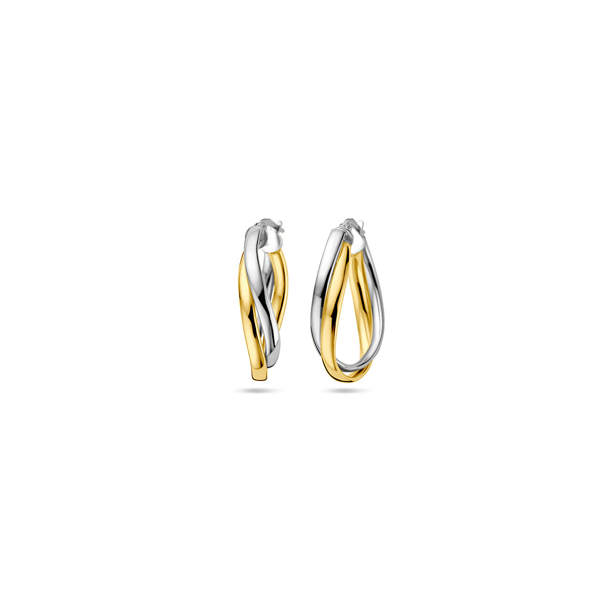 Ohrringe 1 Mikron Silber vergoldet (Gelb/Rhodium)