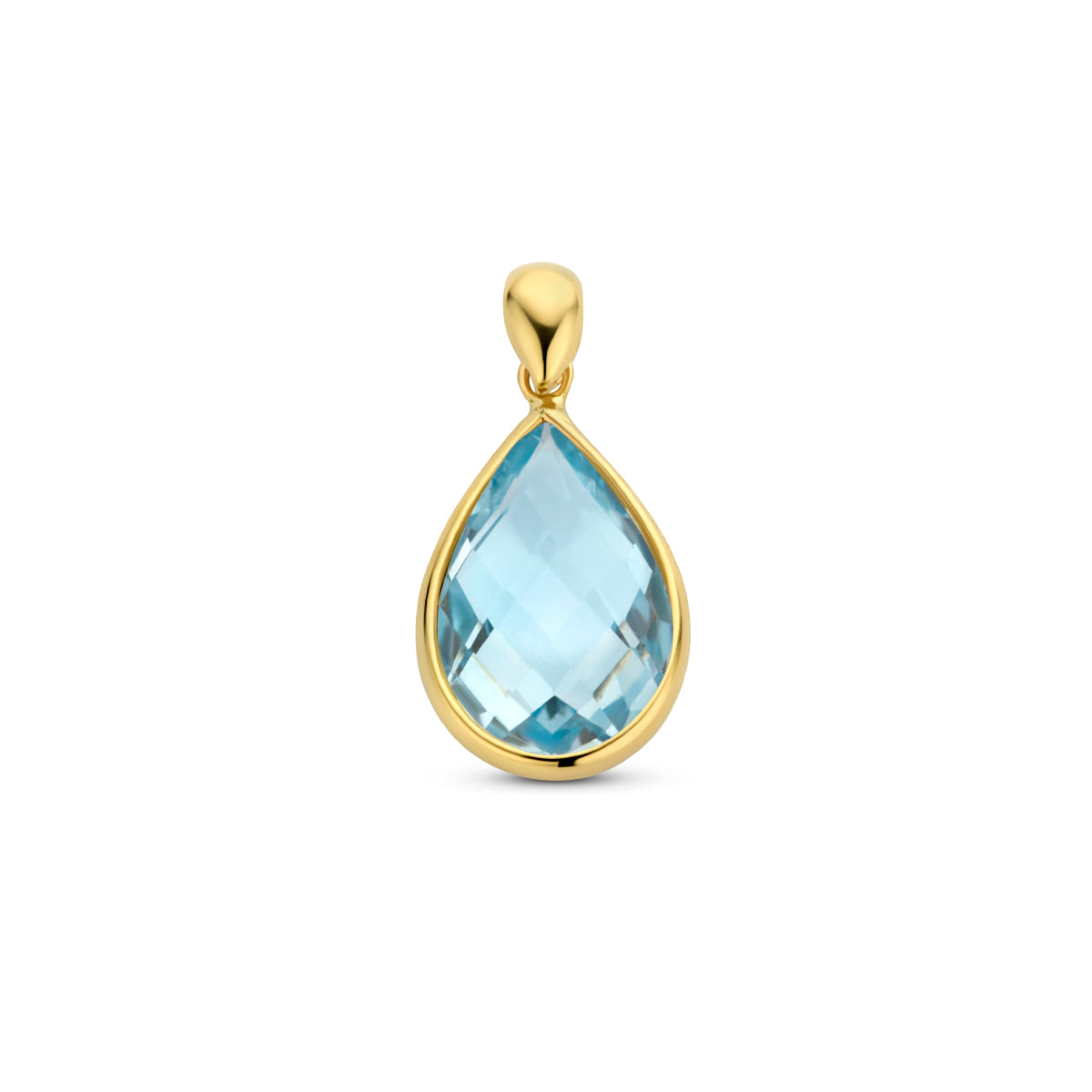 Anhänger Blautopas 14K Gelbgold