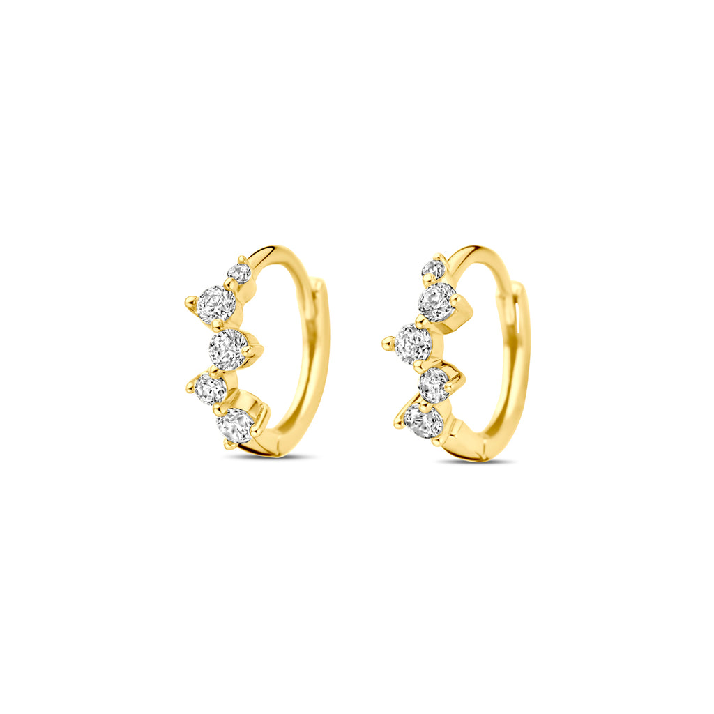 Creolen Zirkonia 10,5 mm 14K Gelbgold