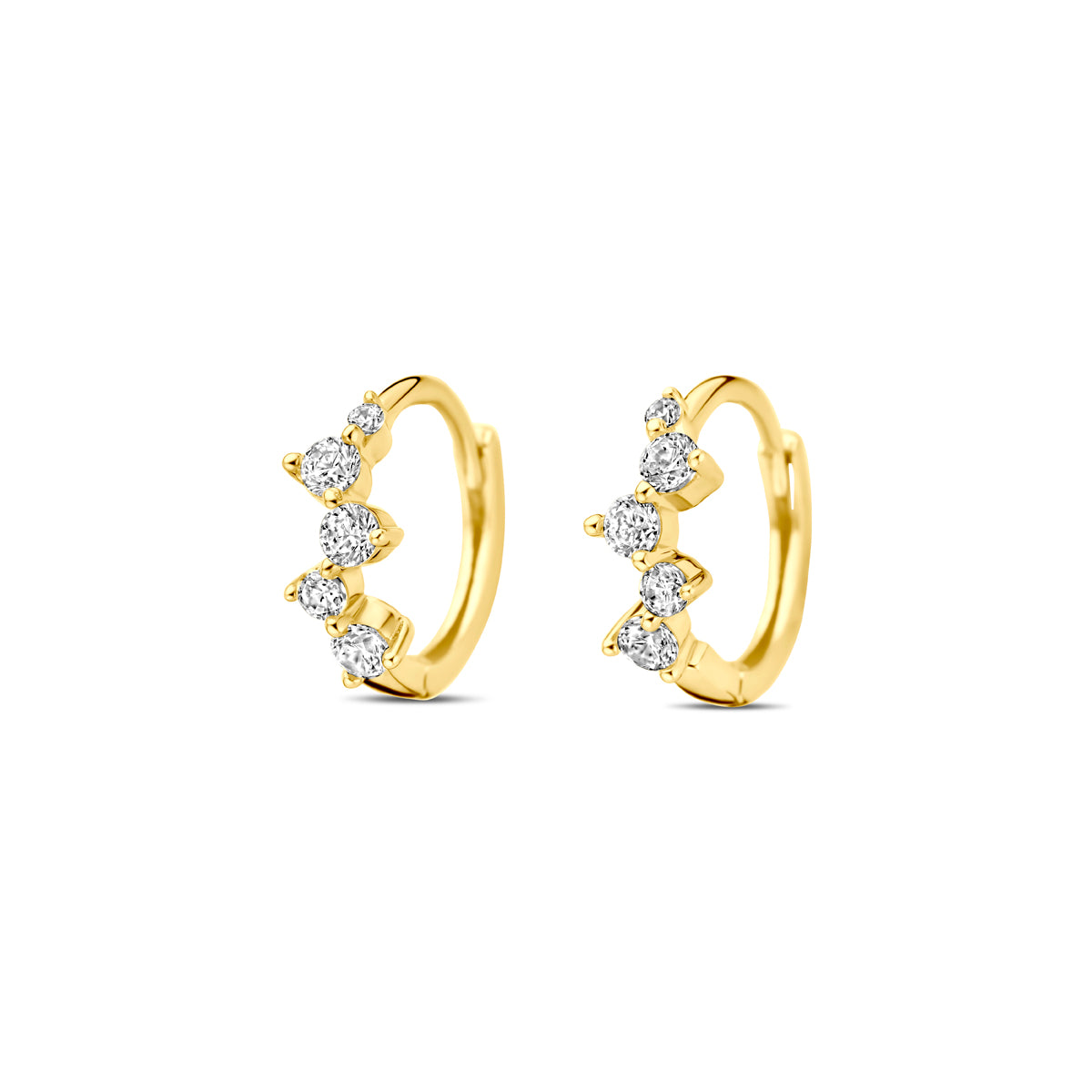 Creolen Zirkonia 10,5 mm 14K Gelbgold