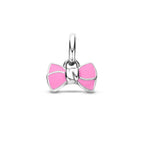 Anhänger rosa Schleife 5 mm Silber rhodiniert