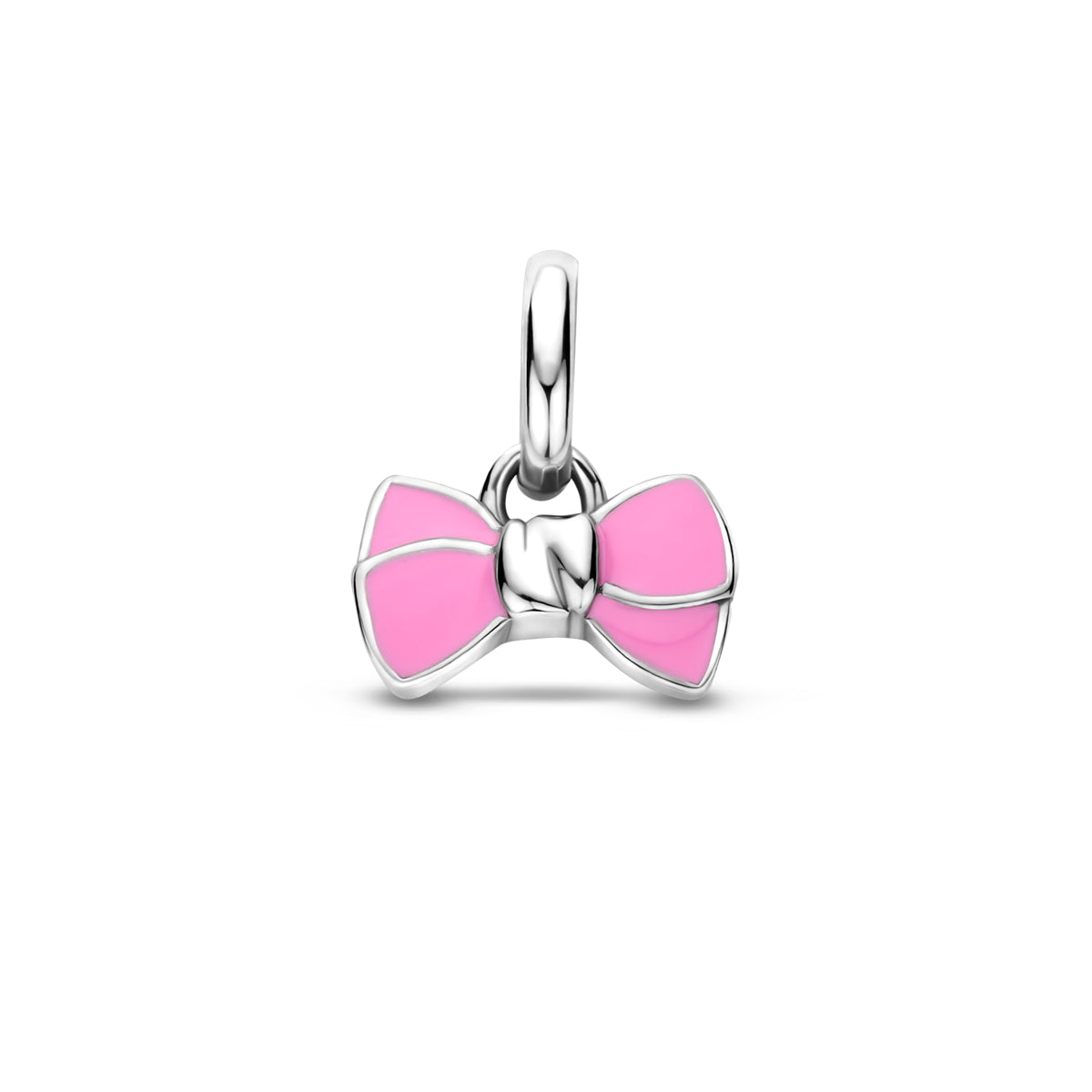 Anhänger rosa Schleife 5 mm Silber rhodiniert